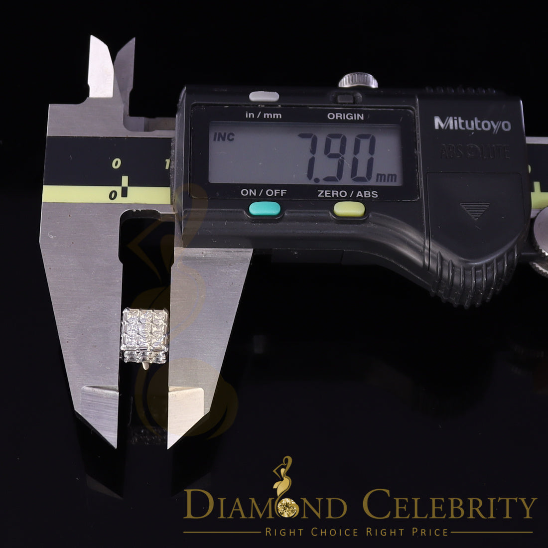 DiamondCelebritees Hip Hop 925 White Silver 5.94ct Cubic Zirconia Women's & Men's Square Earrings