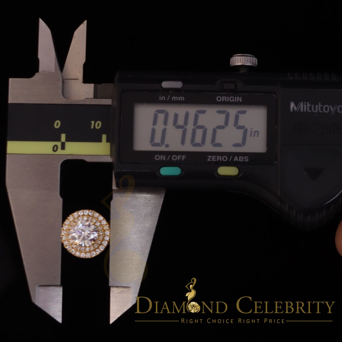 King Of Blings 10K Yellow Gold 2.00CT VVS/ D Color Round Solitaire Moissonite Womens Ring S/7