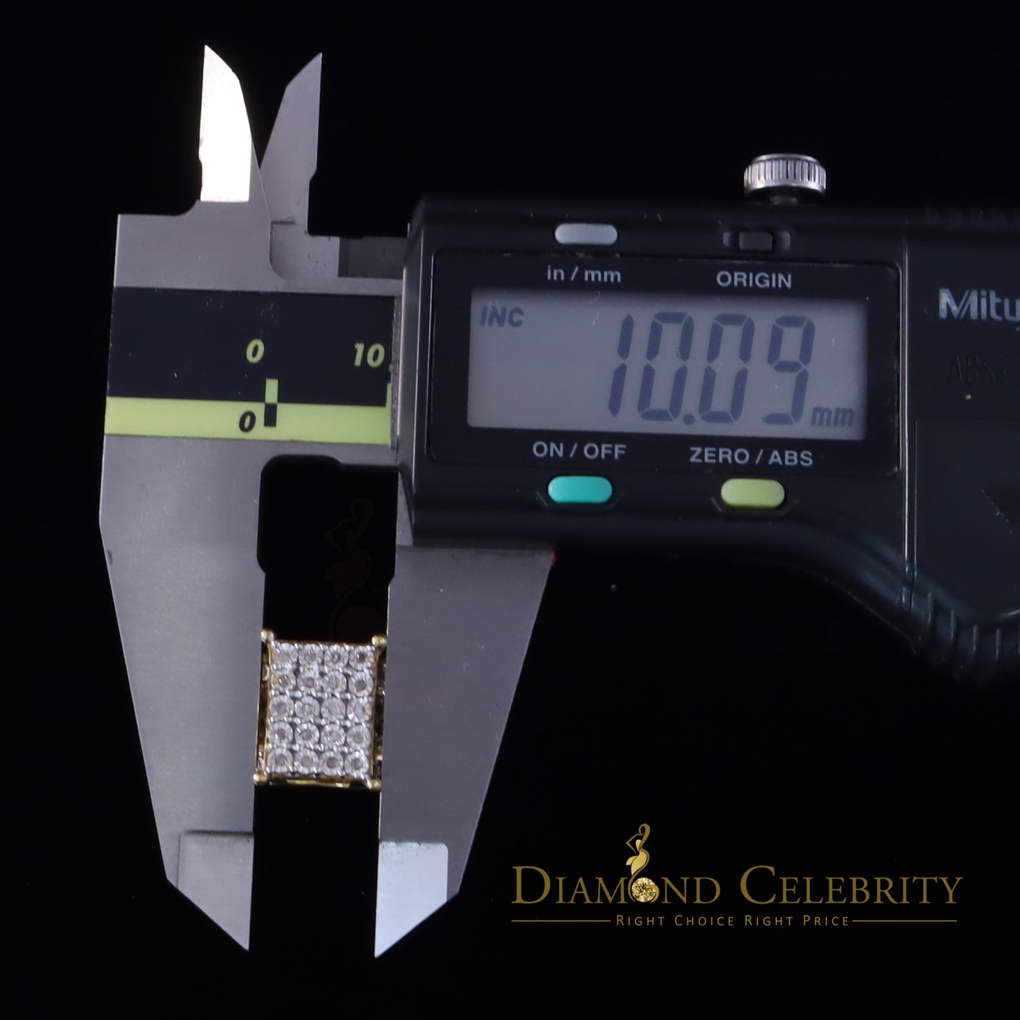 DiamondCelebritees Mirage 0.2ct Diamond Real Cinderella Rectangle 925Silver Yellow Womens Ring Sz 7