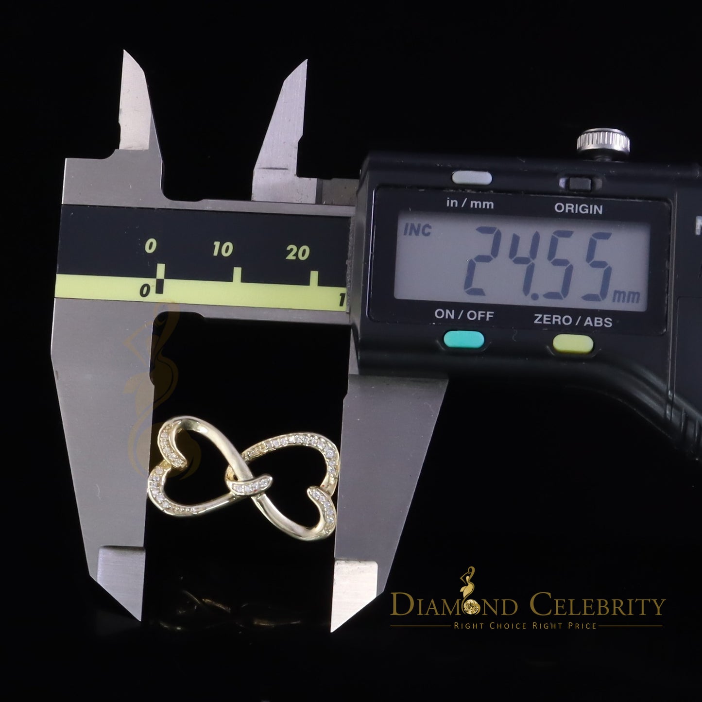 DiamondCelebritees 925 Sterling Yellow Silver Heart Fashion Pendant with 0.00ct Cubic Zirconia
