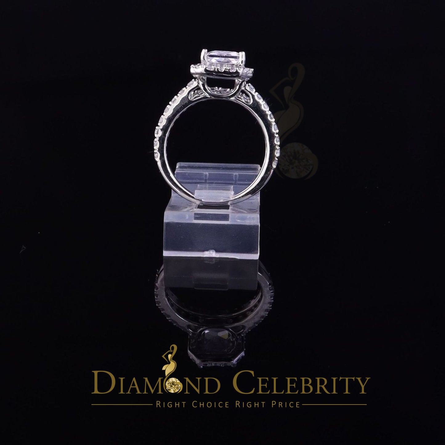 DiamondCelebritees 6.04ct White Cubic Zirconia 925SterlingSilver Bridal Fashion Womens Ring SZ 6.5