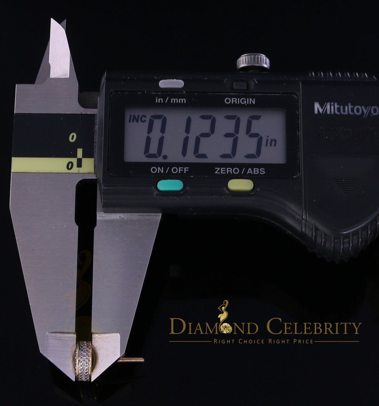 DiamondCelebritees 10K Real Yellow Gold Men's/Women's Real Micro Diamond 0.15CT Stud Earring