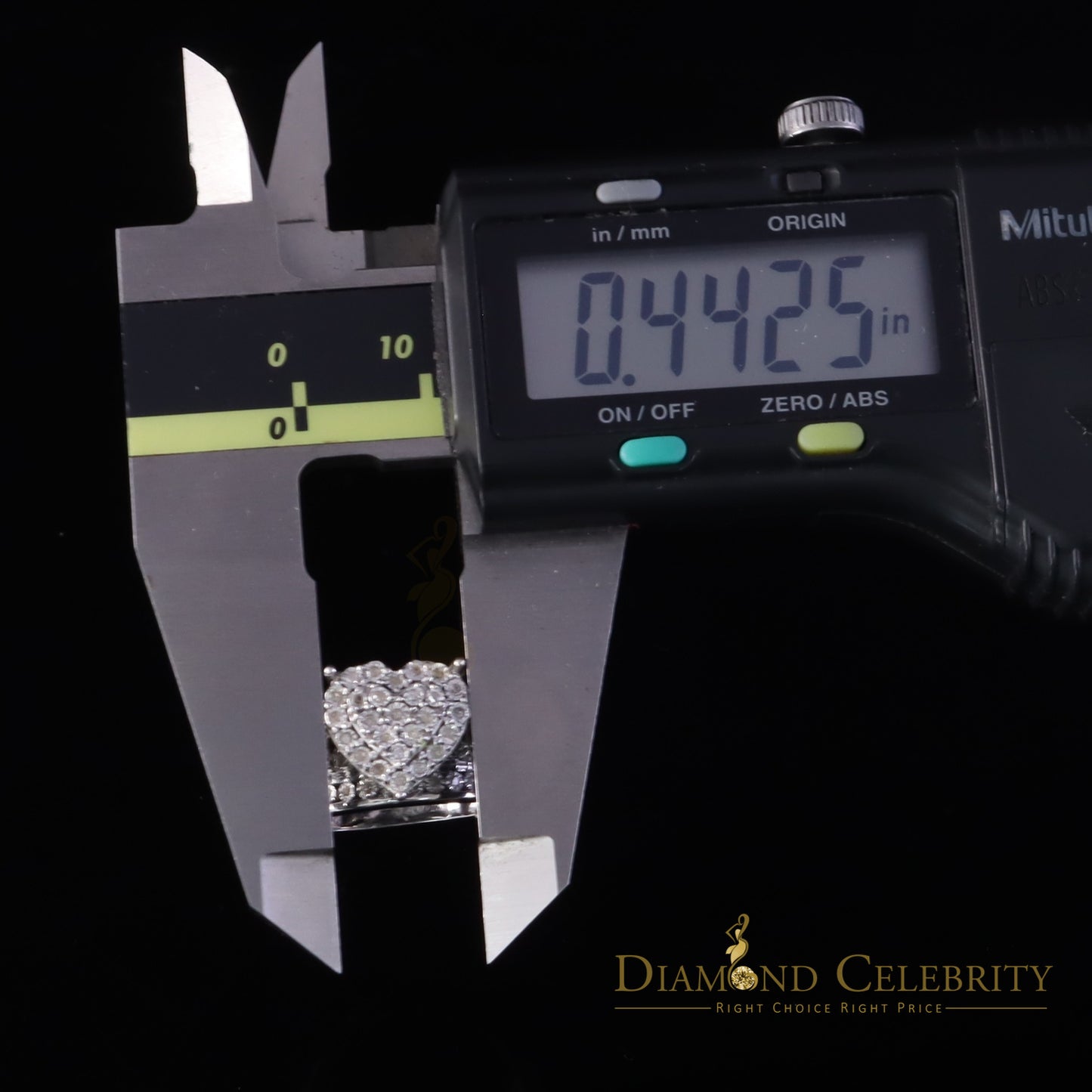 DiamondCelebritees New Cindarella Heart Ring SZ7 Real Diamond 0.25ct White 925 Silver for Women