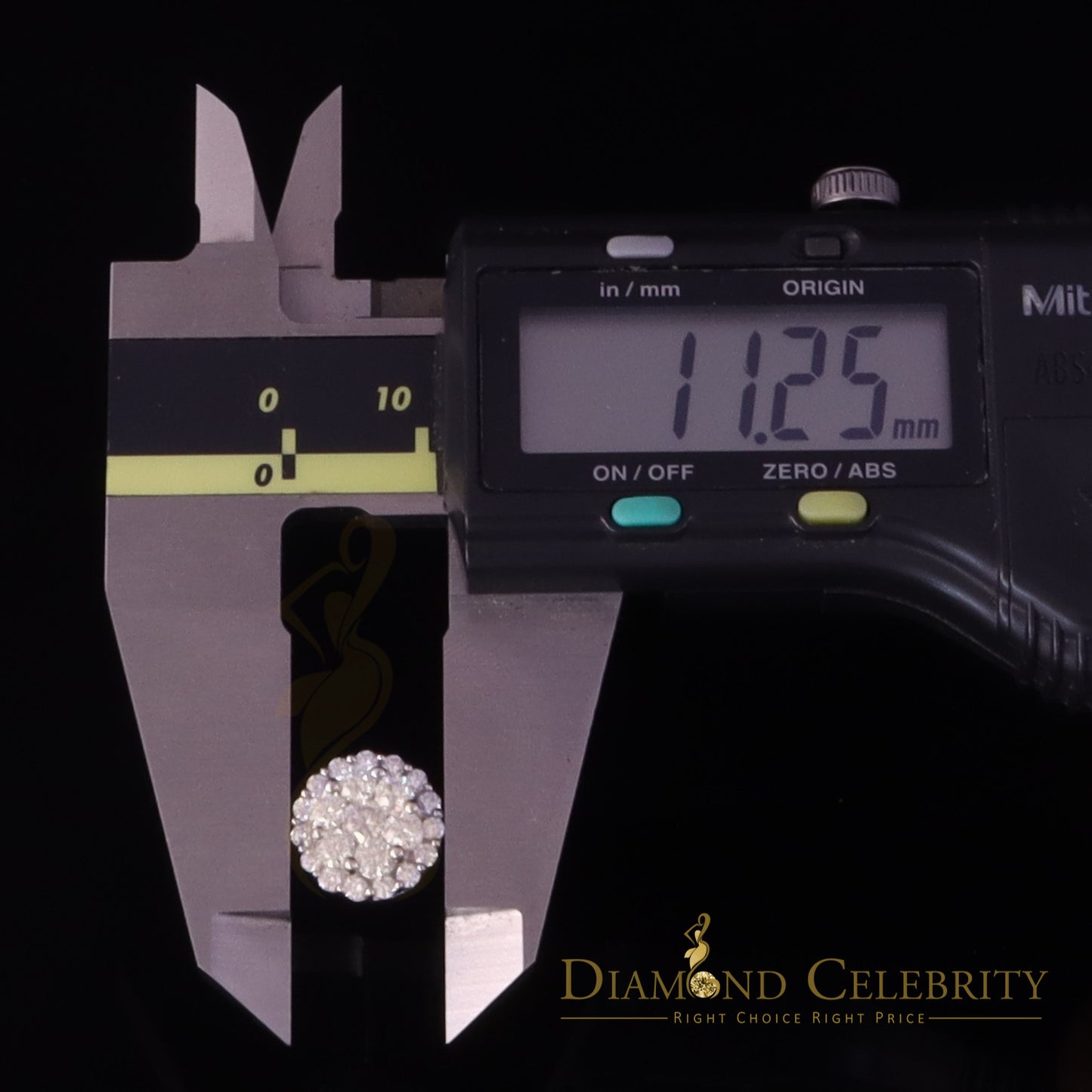 Diamondcelebritees Men's/Womens 925 Silver White 2.00ct VVS 'D' Moissanite Round Stone Earrings