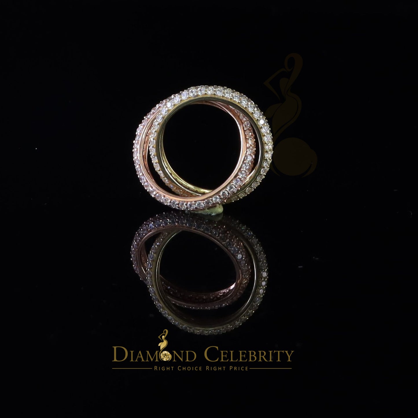 DiamondCelebritees 925 Silver White Round Brilliant Cubic Zirconia With Womens Emerald Ring Size 6