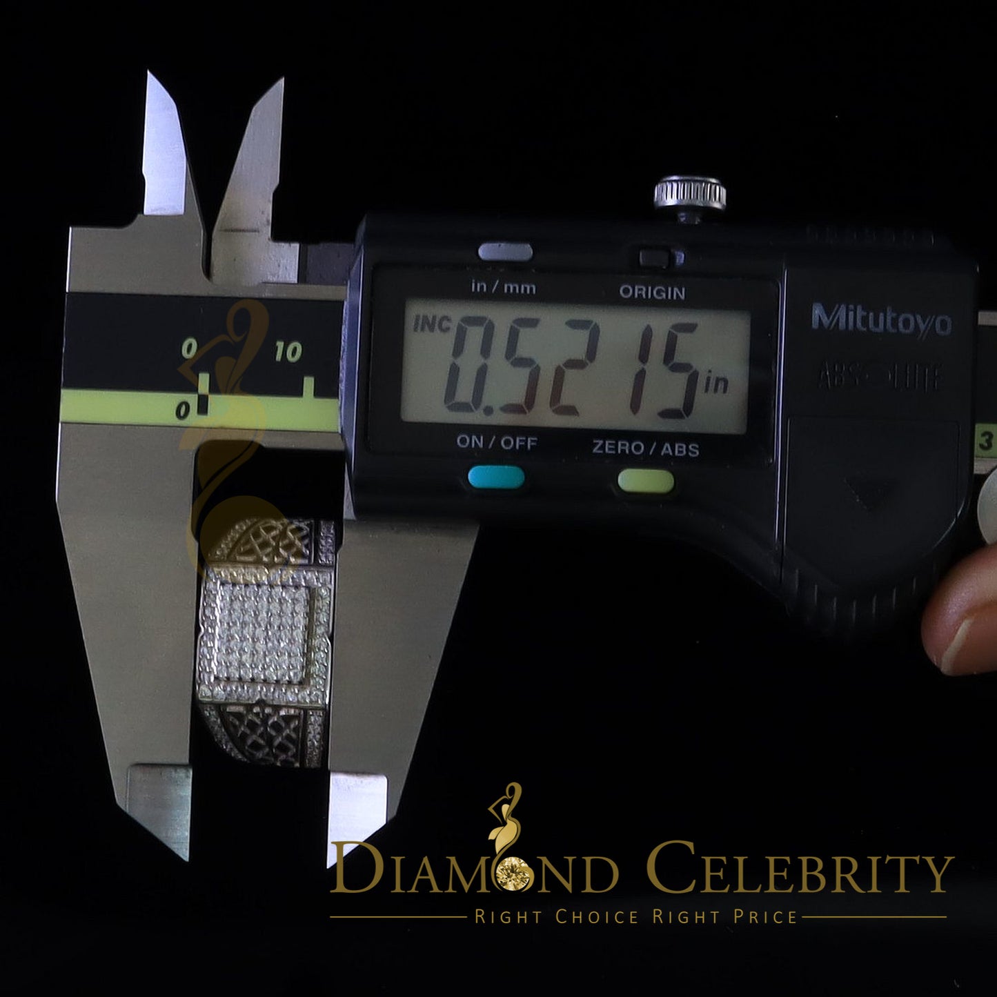 DiamondCelebritees 925 Silver White 1.25ct Cubic Zirconia Wide Square Engagement Men's Ring Size 10