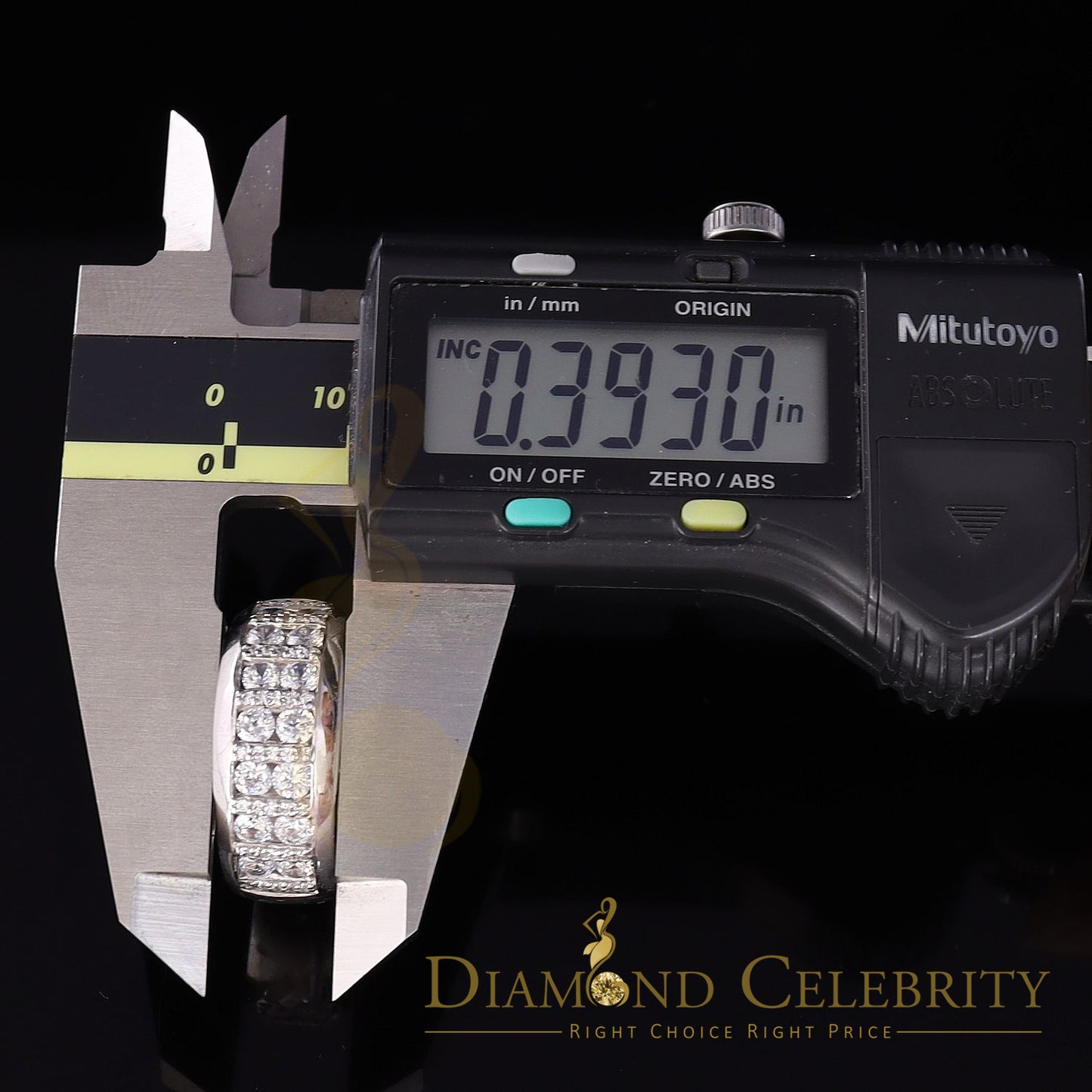 DiamondCelebritees Men's 3.0ct Cubic Zirconia white Silver Round Adjustable Ring From SZ 8 to 10