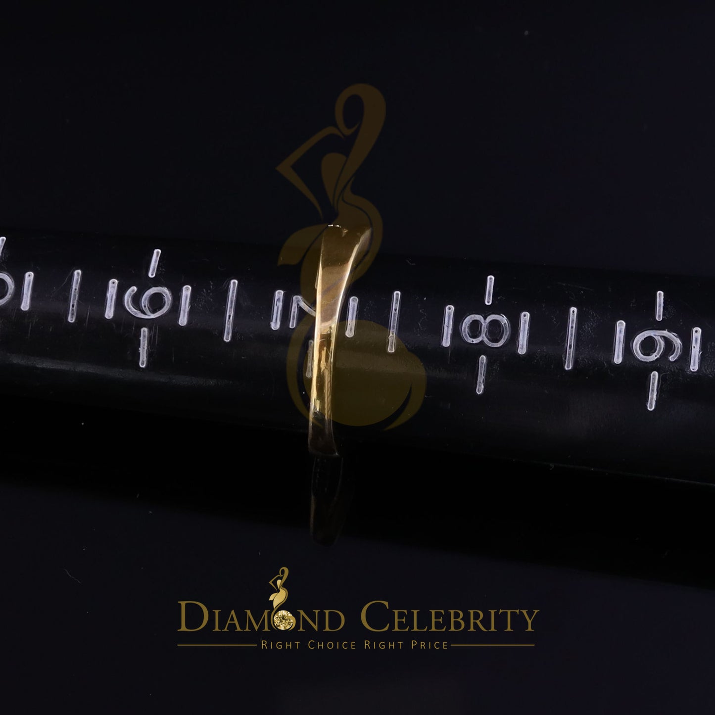 DiamondCelebritees 0.10CT Real Diamond 925 Sterling Yellow Silver Style Square Womens Ring Size 7