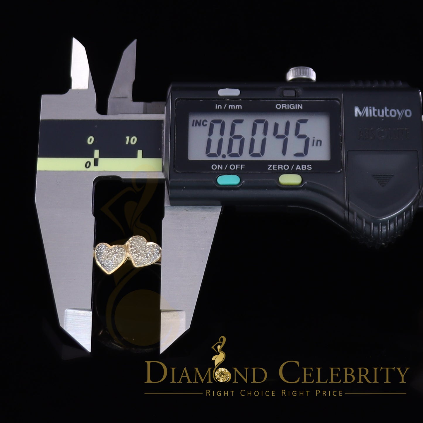 DiamondCelebritees Real Diamond 0.40 CT 925 Sterling SilverYellow Heart Shape Womens Ring Size7