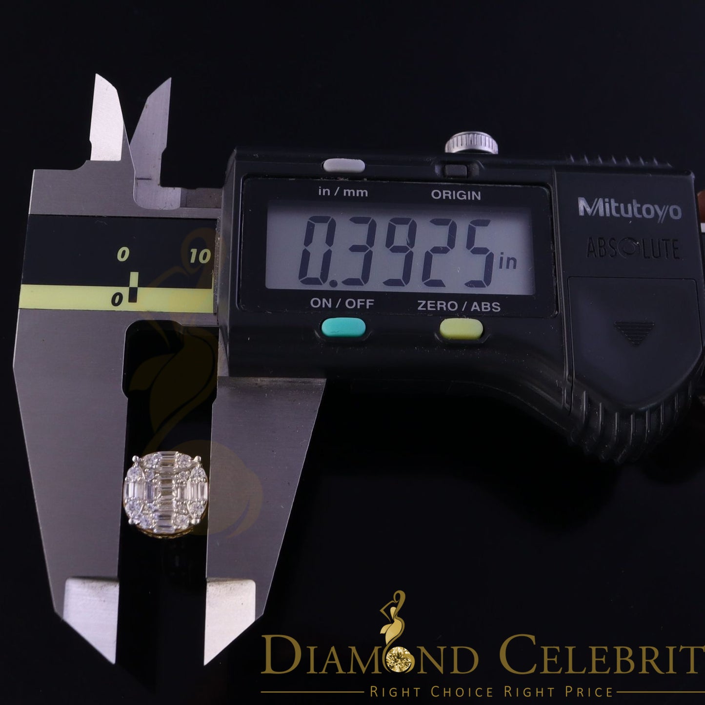 DiamondCelebritees 925 Silver Real 1.02ct Cubic Zirconia Round Yellow Earrings For Men's & Women's