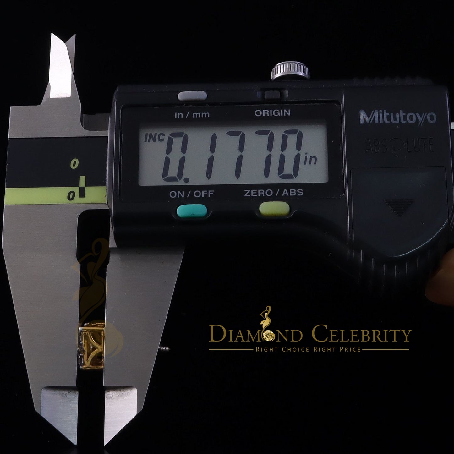 DiamondCelebritees New Women & Men 925 Silver Yellow 1.00ct VVS D Moissanite Square Stud Earrings