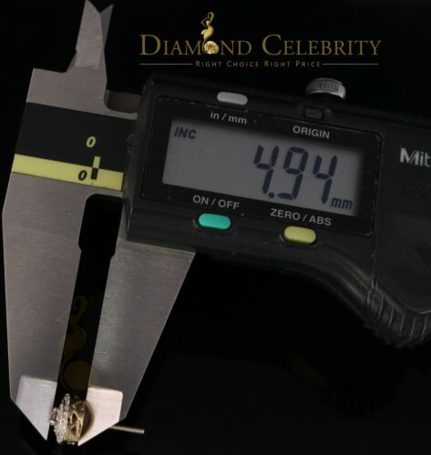 DiamondCelebritees Yellow Sterling Silver 0.78ct Cubic Zirconia Ladies 925 Hip Hop Round Earrings