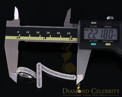 DiamondCelebritees White 925 Sterling Silver Numberic Number '7' Pendant with 3.66ct Cubic Zirconia