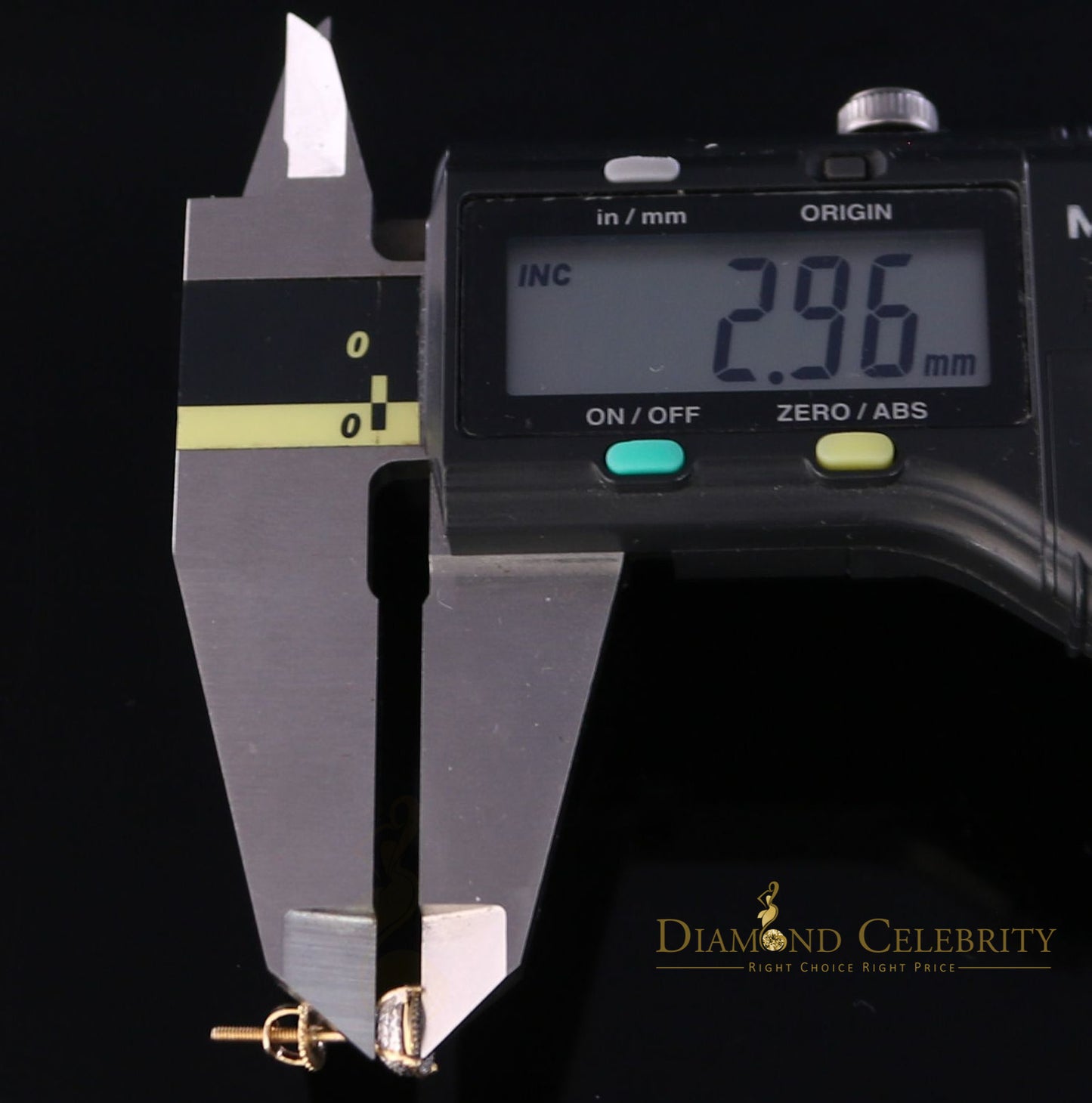 DiamondCelebritees 10K Real Yellow Gold with 0.10CT Real Diamonds stud Earrings Men's/Women's