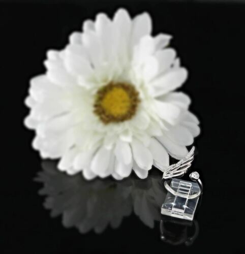 DiamondCelebritees 925 Sterling White Silver Angel Wing Ring Size 6.5 with 1.50ct Cubic Zirconia