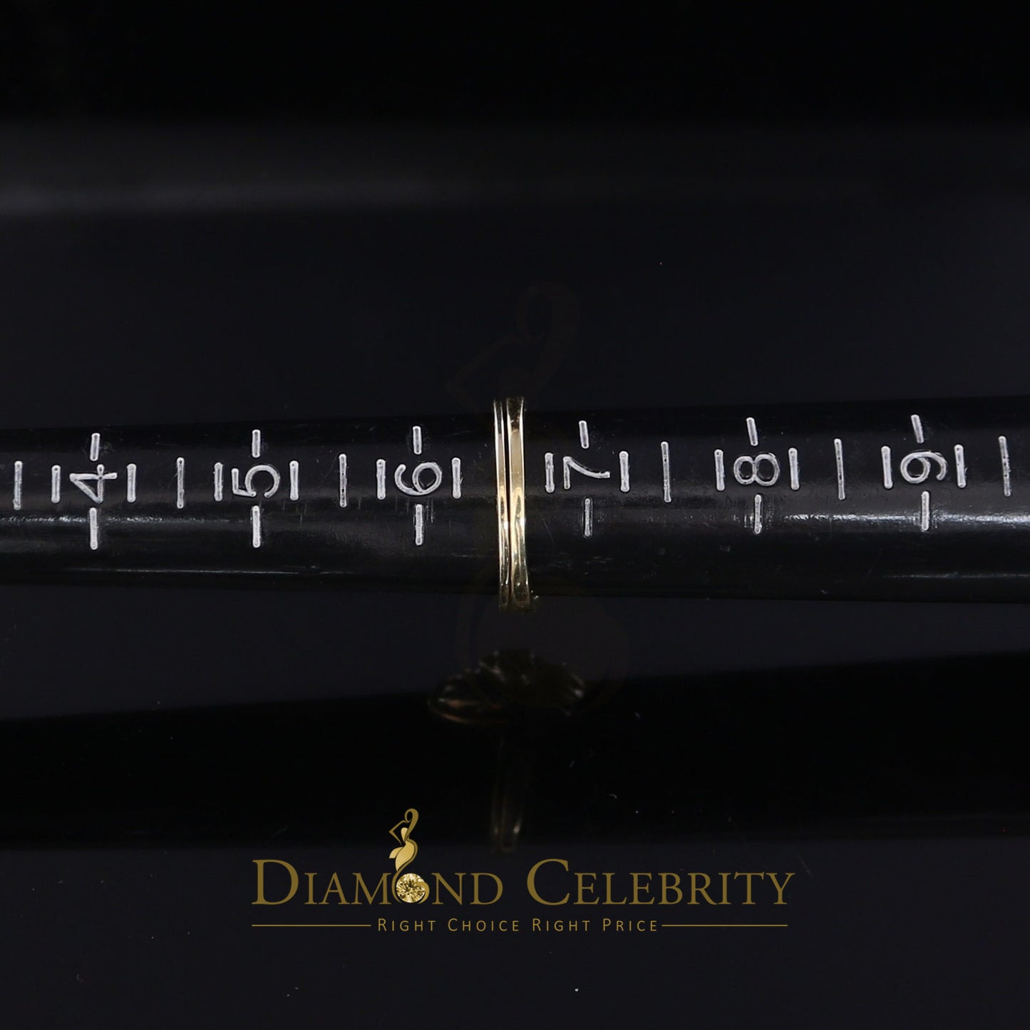 DiamondCelebritees Real 14 kt Yellow Gold with 0.25CT Real Diamond BUGGET 'Z' Shape Ring Size 6.5