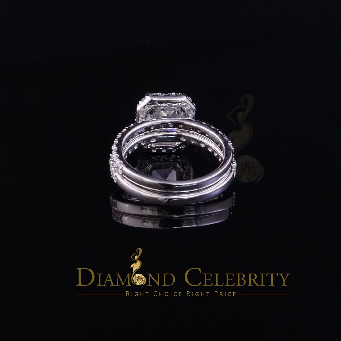 DiamondCelebritees 6.04ct White Cubic Zirconia 925SterlingSilver Bridal Fashion Womens Ring SZ 6.5