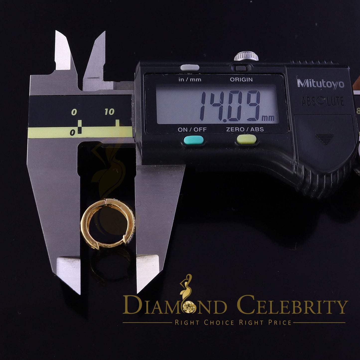 DiamondCelebritees Yellow 925 Sterling Silver 0.40ct Cubic Zirconia Women's & Men's Hoop Earrings