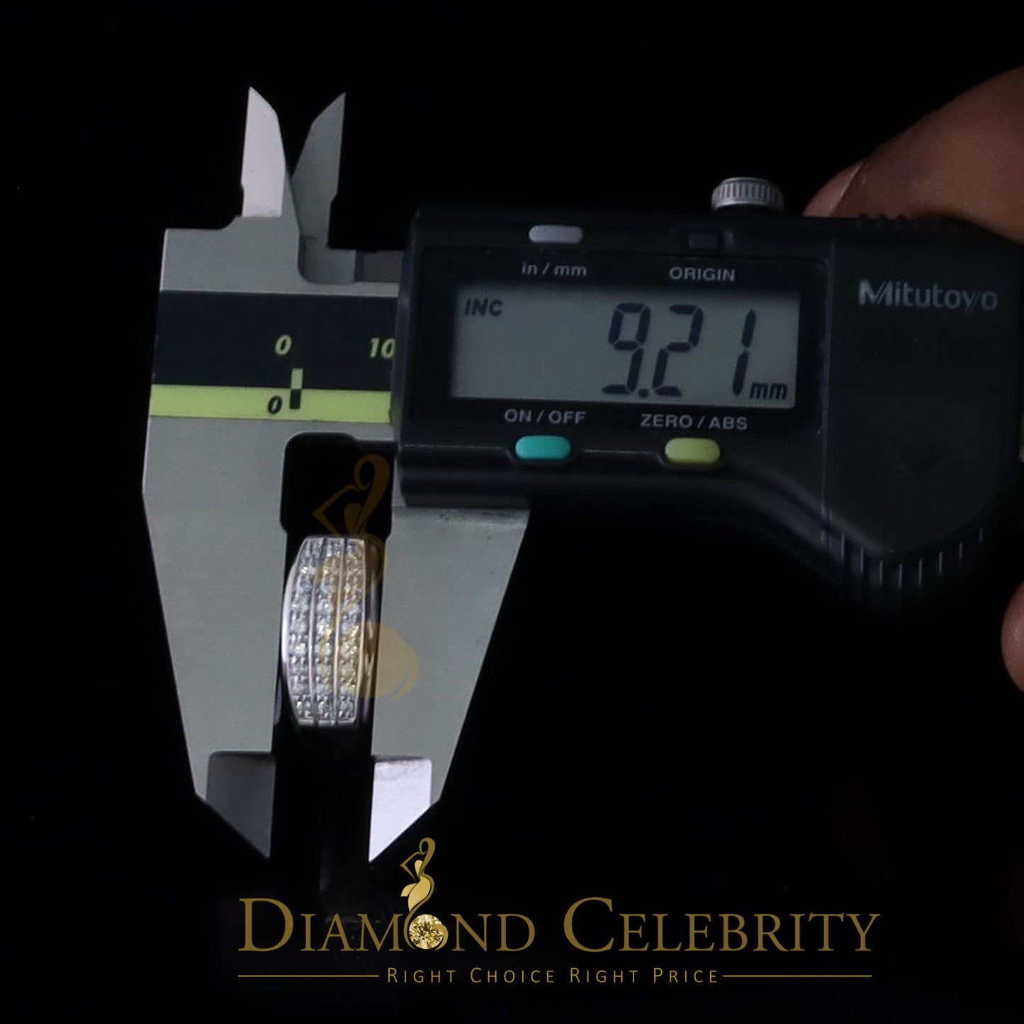 DiamondCelebritees Diamond Celebrity 925 White Sterling Silver 27 Cubic Zirconia Men's Ring Size 8