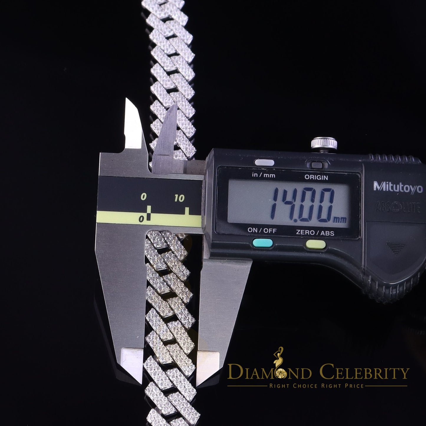 Diamondcelebritees Monaco Men's Bracelet 925 Silver White 15ct Moissanite size 8 inch & Width 14mm