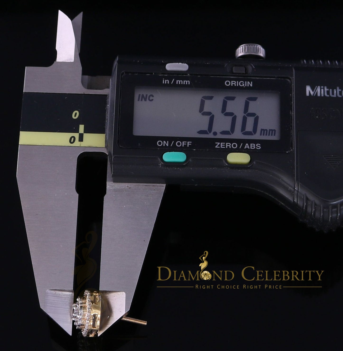 DiamondCelebritees10K Real Yellow Gold Real Diamond 0.25CT Men's/Women's Stud Micro Earring