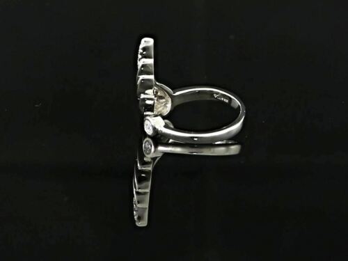 DiamondCelebritees 925 Sterling White Silver Angel Wing Ring Size 6.5 with 1.50ct Cubic Zirconia