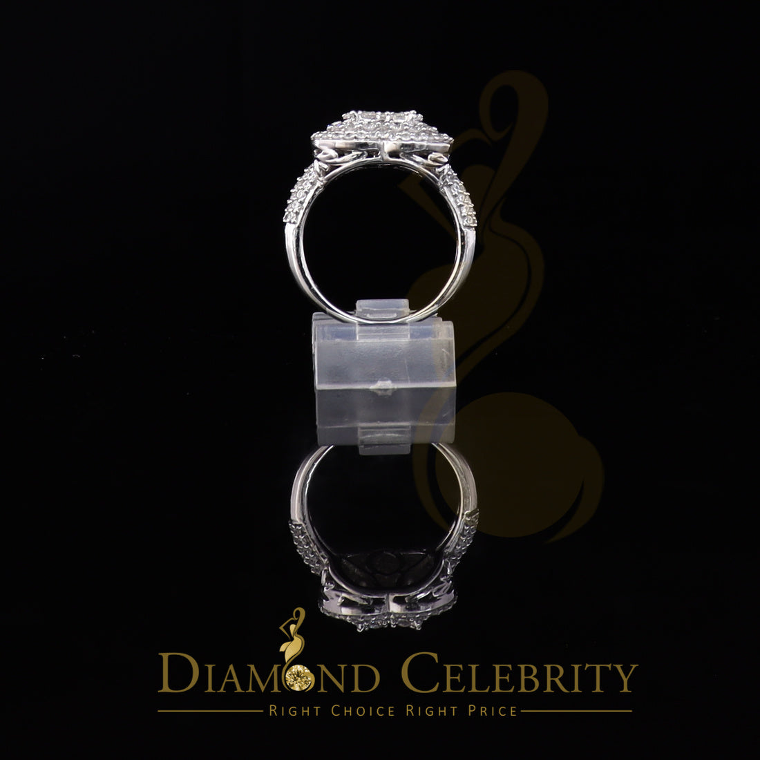 DiamondCelebritees 925 Sterling White Silver 2.89ct Cubic Zirconia Heart Engagement Women Ring SZ 8