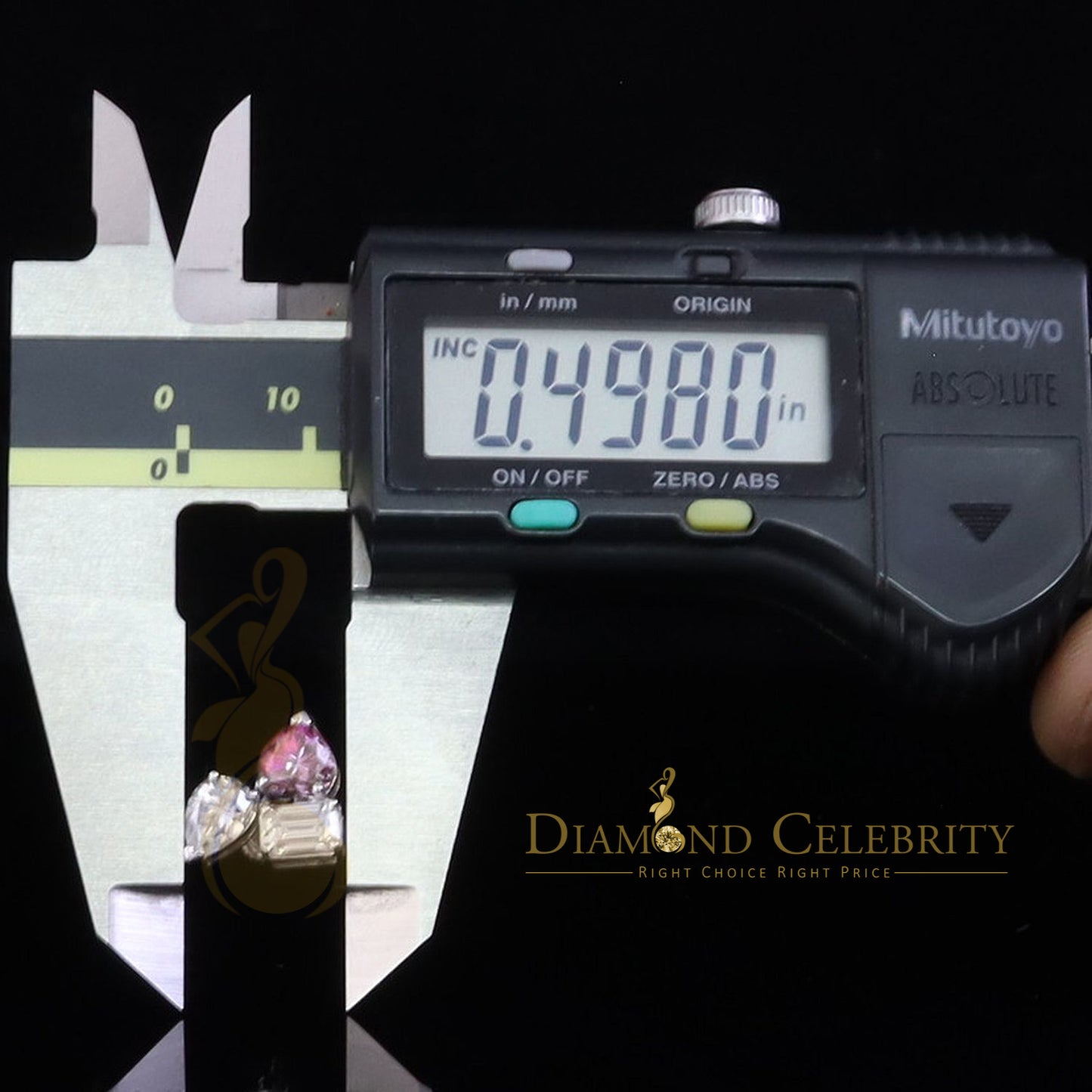 Diamondcelebritees Women's 925 Silver White 5.00ct VVS 'D' Pink Moissanite Toi et Moi Stud Earrings