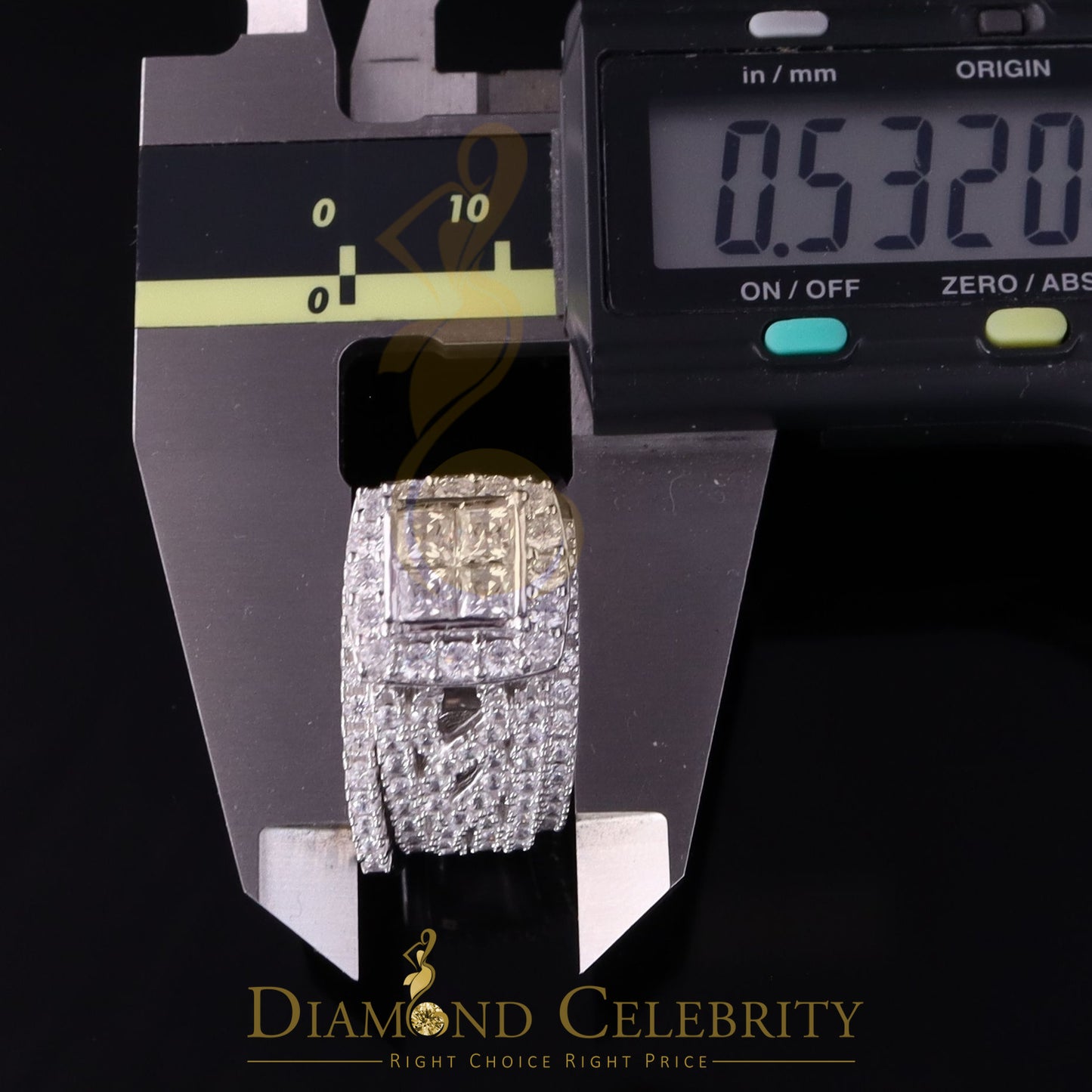 DiamondCelebritees 5.94ct Cubic Zirconia White 925 Sterling Silver Trio Engagement Womens Ring SZ 7