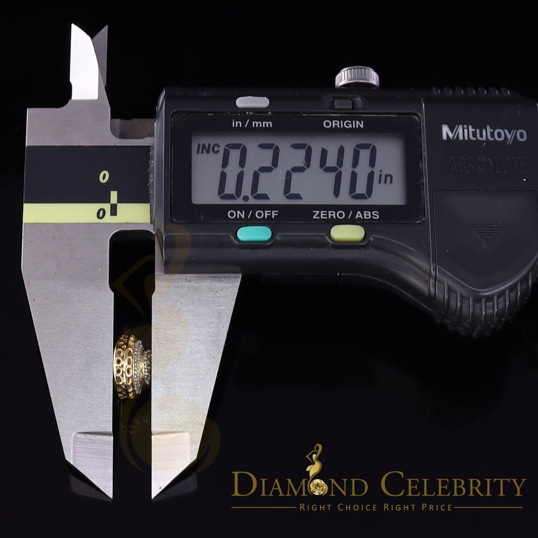 DiamondCelebritees10K Real Yellow Gold w/Real 0.33CT Diamond Men's/Women's Stud Earring
