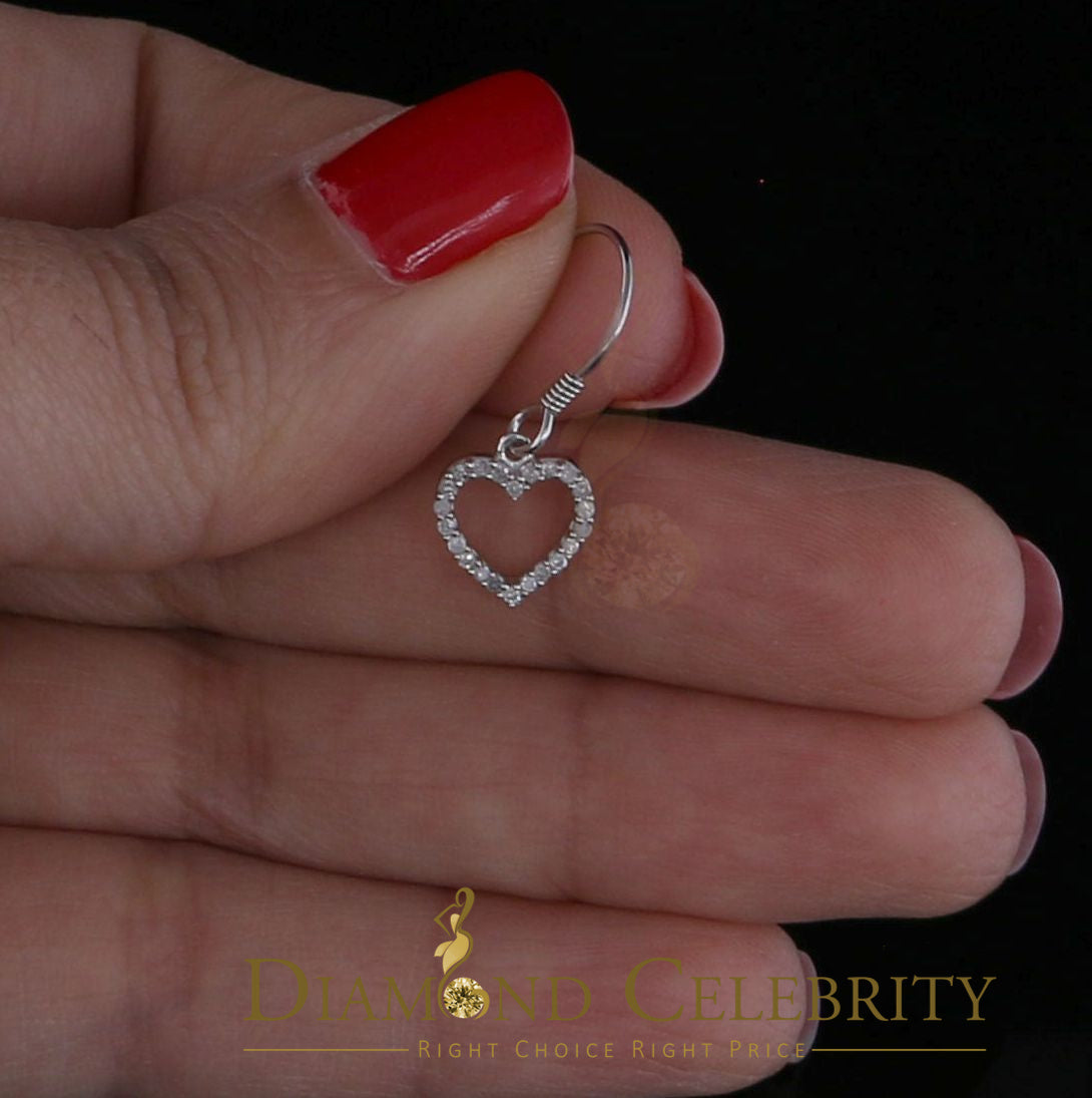 DiamondCelebritees 0.20ct Diamond 925 Sterling Silver White Dangling Stud Earring For Men / Women