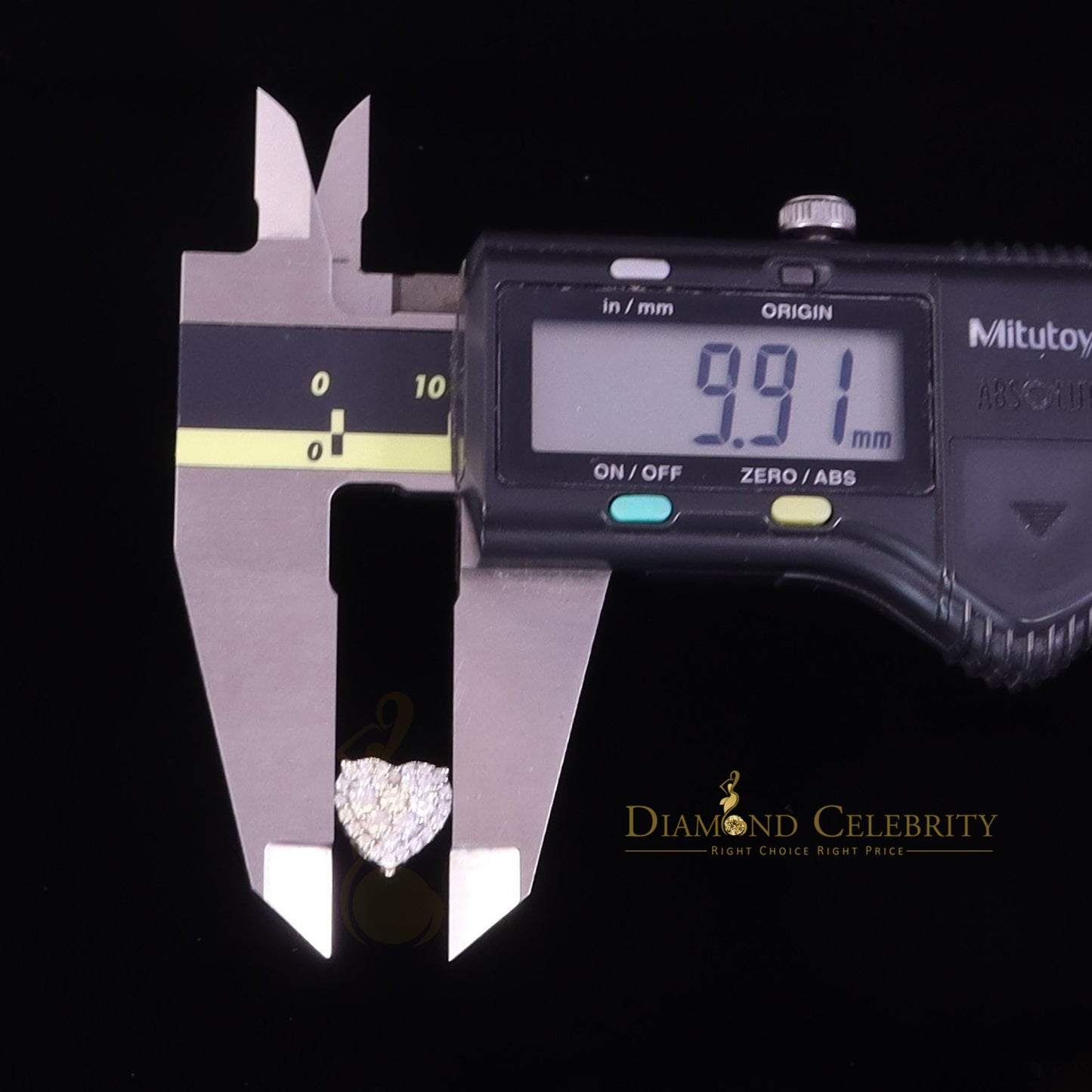 Diamondcelebritees Men's/Womens 925 Silver White 1.00ct VVS 'D' Moissanite Heart Stud Earrings