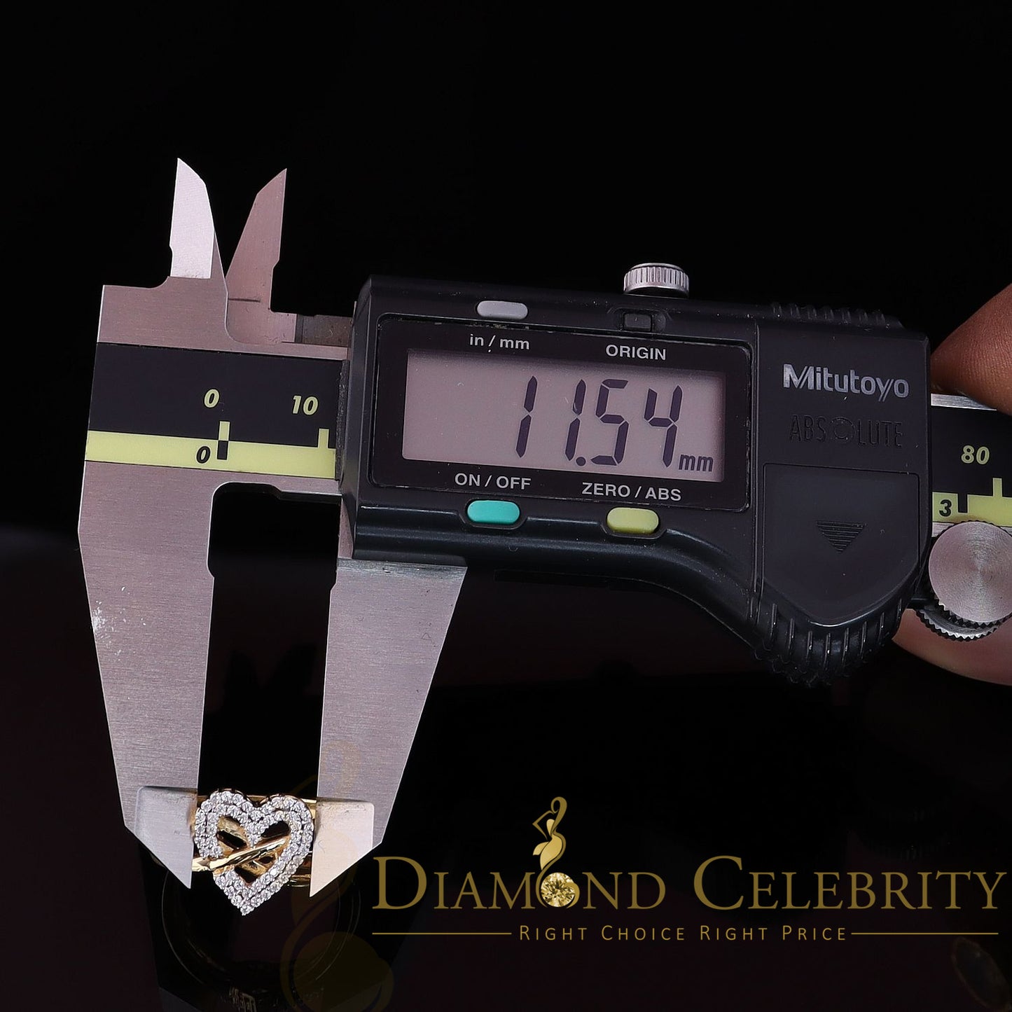 DiamondCelebritees 925 Silver 0.52ct Shiny Cubic Zirconia Yellow Heart Engagement Womens Ring SZ 7