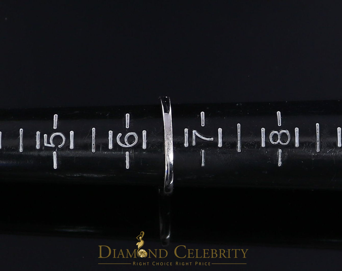 DiamondCelebritees 14KT Real White Gold with 0.50CT Real Diamond Round Shape Womens Ring Size 6.5