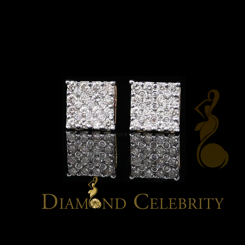 DiamondCelebritees10K Real Yellow Gold with 1.00CT Real Diamond Men's/Women's Stud Earrings
