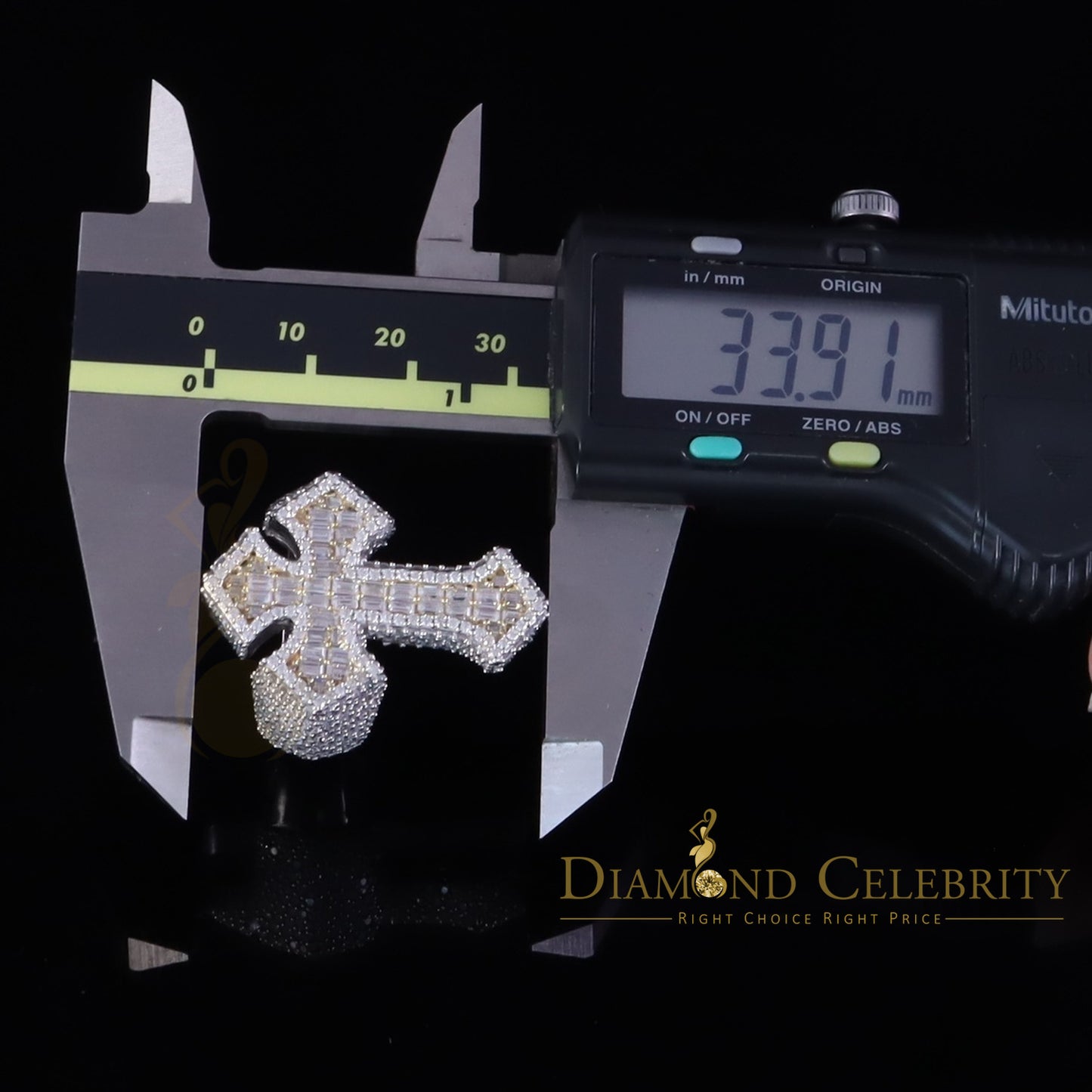 DiamondCelebritees White Cross Men's Baguette 925 Sterling Silver 6ct VVS D Moissanite Rings SZ 10