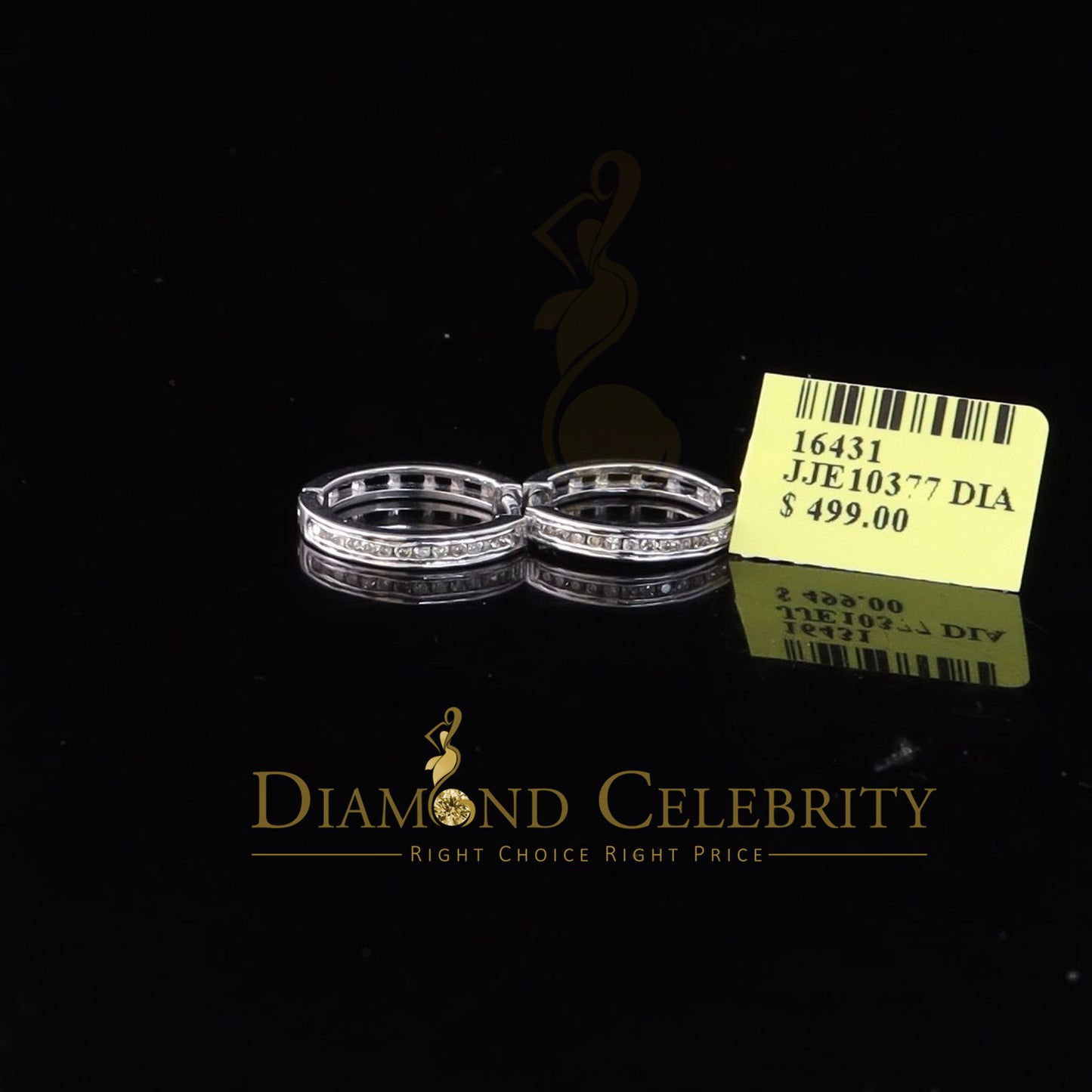 DiamondCelebritees 925 Sterling White Silver 0.25ct Round Diamond Stud men's / Womens Stud Earrings