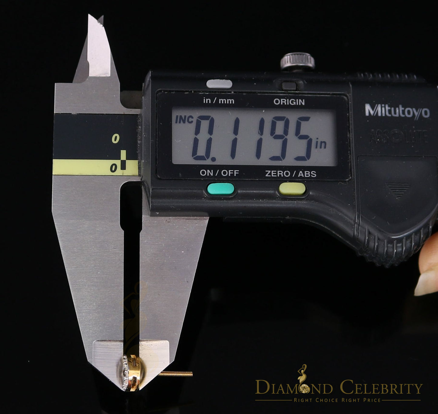 DiamondCelebritees10K Real Yellow Gold with 0.25CT Real Diamond Men's/Women's Stud Earring
