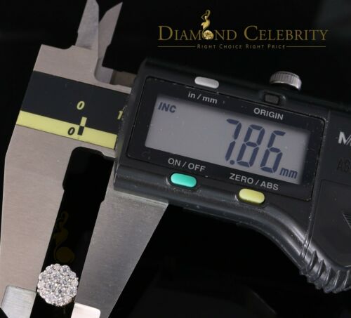 DiamondCelebritees 925 Yellow Silver Aretes Para Hombre 0.87ct Cubic Zirconia Round Women's Earring