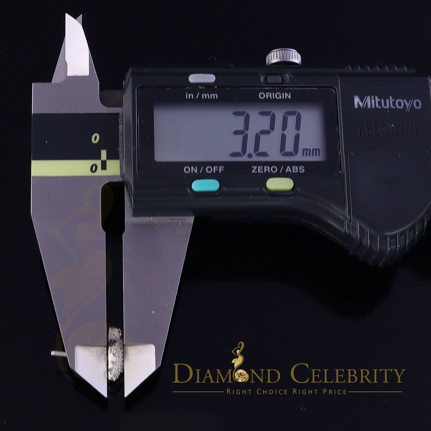 DiamondCelebritees 925 Sterling White Silver 0.25ct Diamond Turtle Earrings For Women's & Men's