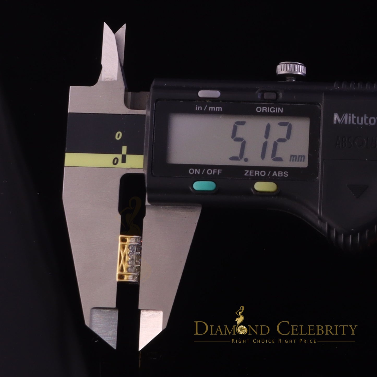 DiamondCelebritees 1.75ct Vvs 'D' Color Genuine Moissanite Stud SQUARE Earring10k Real Yellow Gold