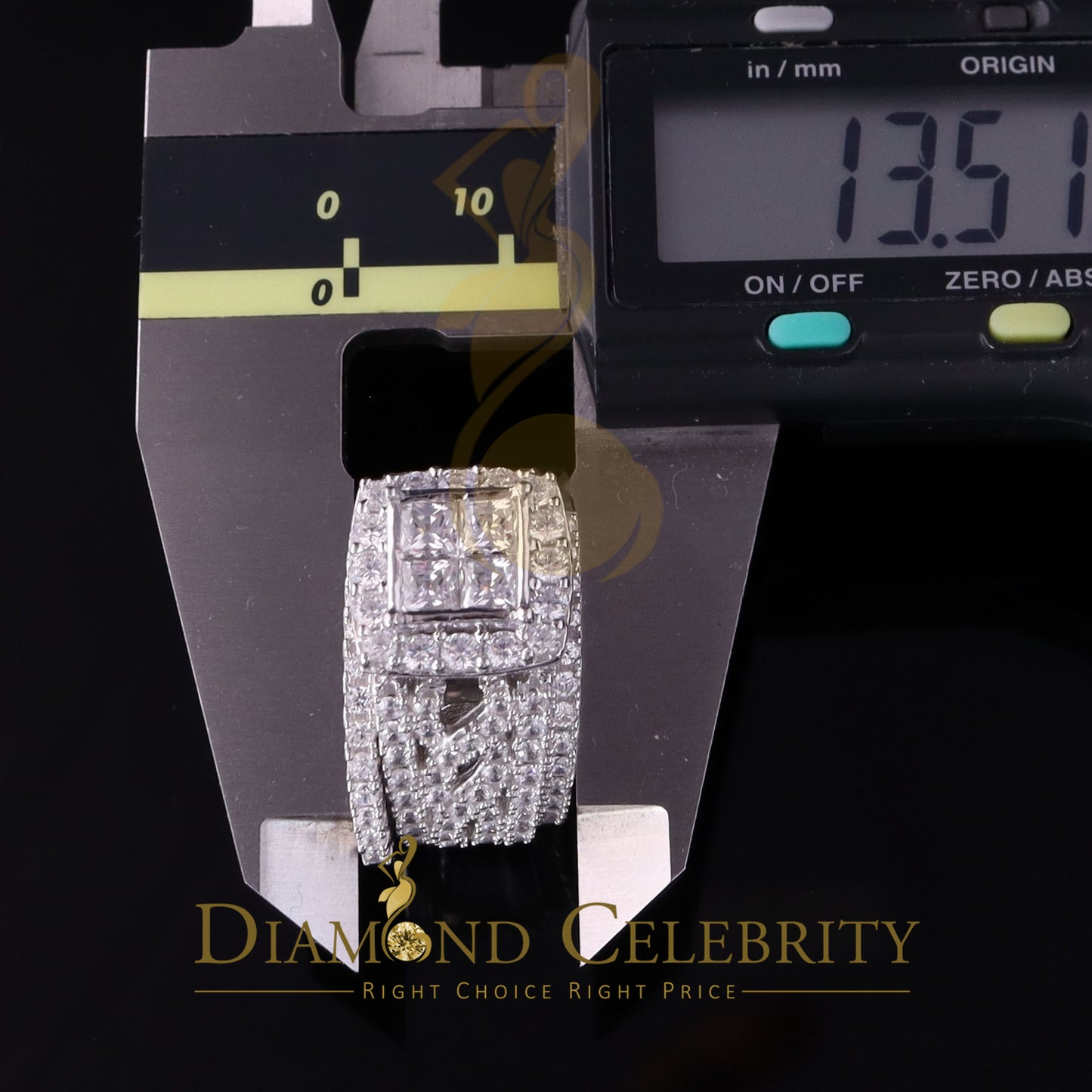 DiamondCelebritees 5.94ct Cubic Zirconia White 925 Sterling Silver Trio Engagement Womens Ring SZ 7