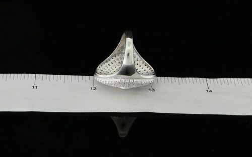DiamondCelebritees 925 Sterling White Silver With Cubic Zirconia 1.67 ct Cocktail Ring Size 7.5