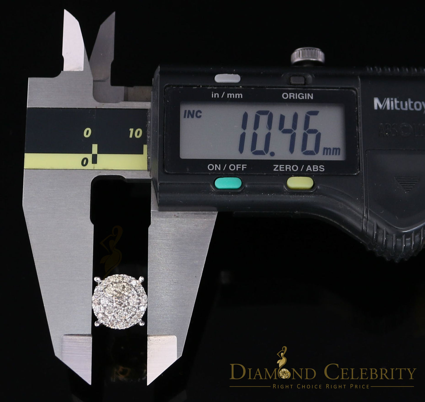 DiamondCelebriteesMen's/Women's 10K Real Yellow Gold with 1.20CT Real Diamond Stud Earrings