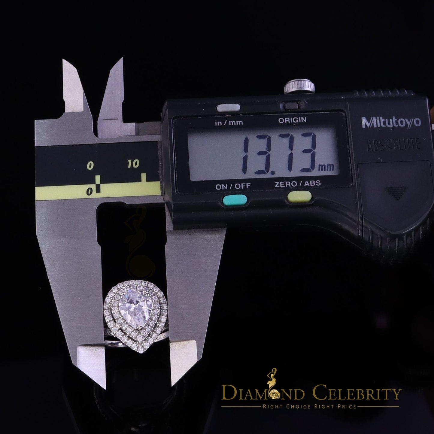 DiamondCelebritees 3.78ct Cubic Zirconia 925 White Silver Drew Drop Engagement Womens Ring Size 6.5