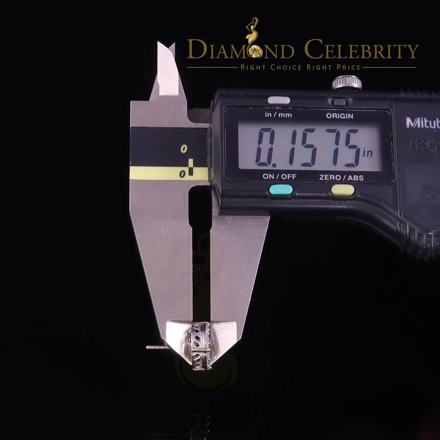 Diamondcelebritees Men's/Womens 925 Silver White 2.00ct VVS 'D' Moissanite Round Stud Earrings