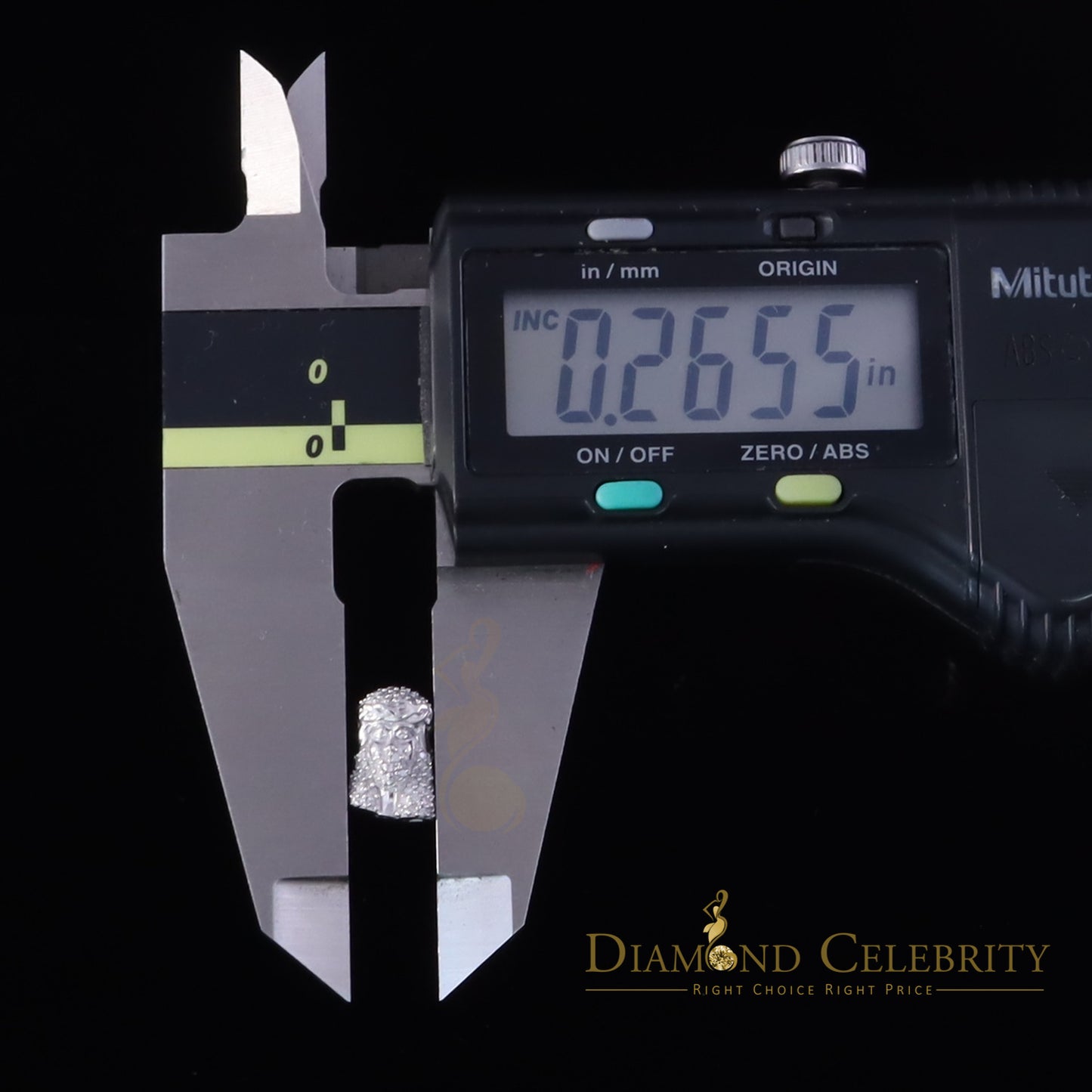 DiamondCelebritees Small 0.25ct Diamond 925 Silver White 6.50MM Men's & Women Jesus Stud Earring