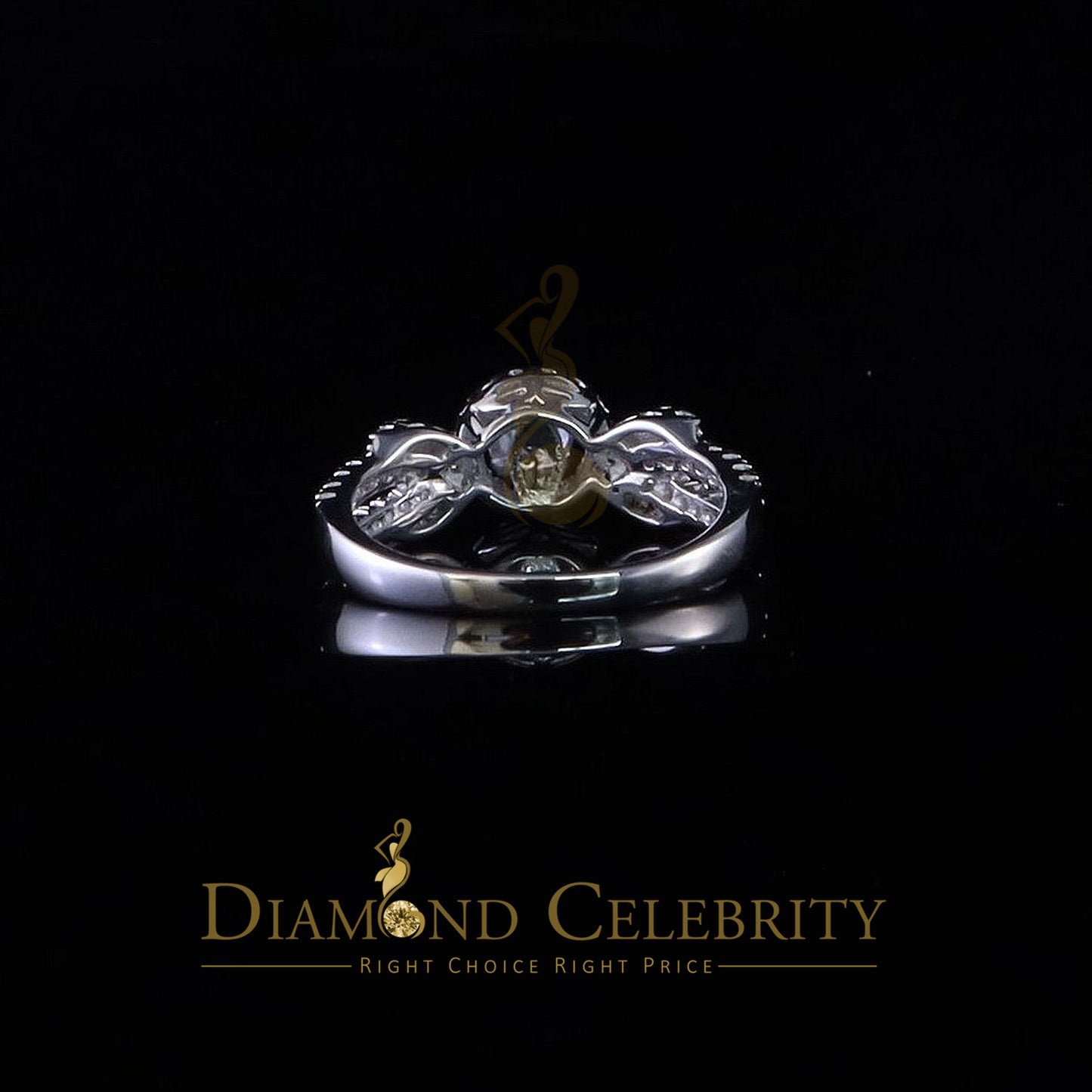 DiamondCelebritees Diamond Celebrity Sterling Silver 925 White 64 Cubic Zirconia Women's Ring SZ 8