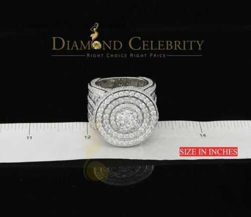 DiamondCelebritees 925 Sterling White Silver Cubic Zirconia 25.0ct Engagement Band Rings Men Size12
