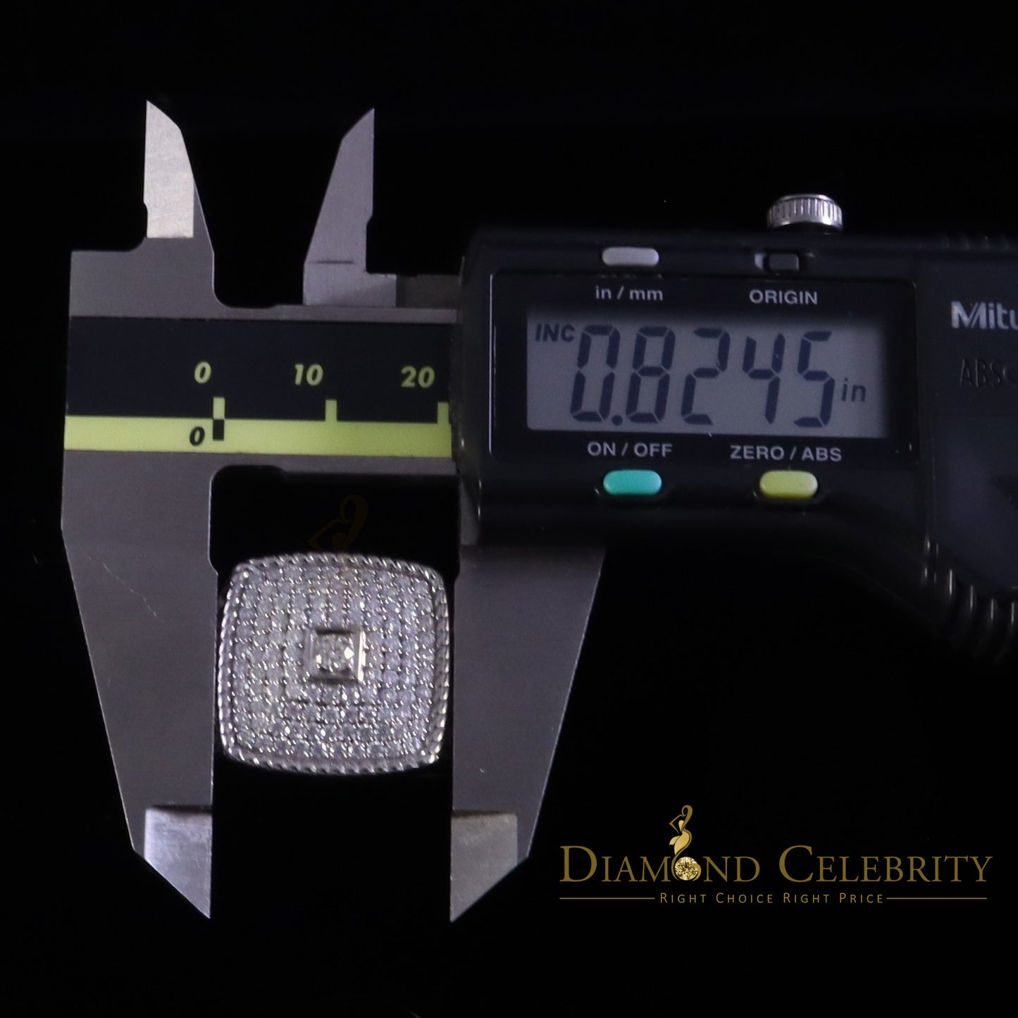 DiamondCelebritees Men's & Women's 925 Silver White VVS 'D' Square 3.00ct Moissanite Rings Size 10